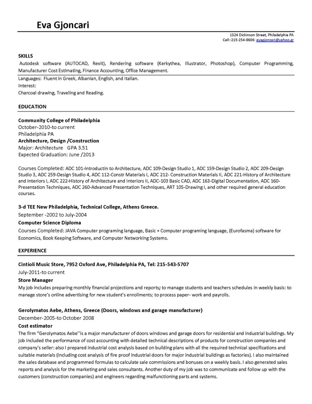 Sample cover letter for architecture job